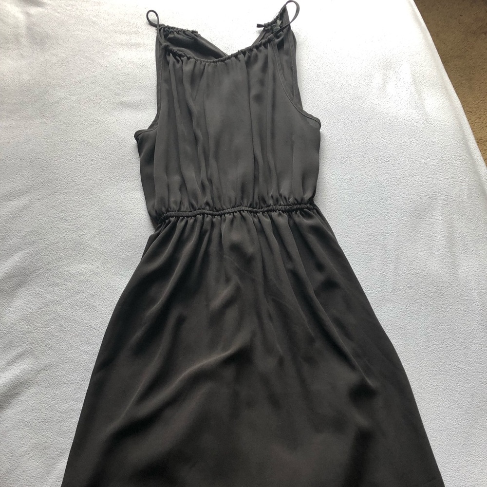 Black high-neck dress